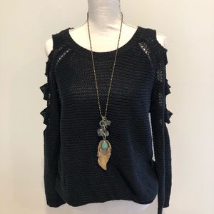 Adorable Cut Out Sleeve Sweater